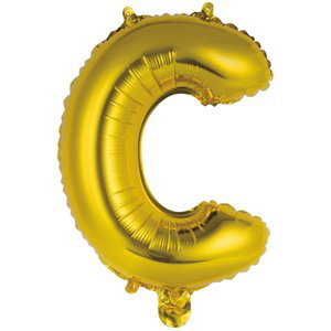Písmeno C zlatý balónek 29,5 cm x 40 cm Písmeno C zlatý balónek 29,5 cm x 40 cm