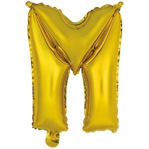 Písmeno M zlatý balónek 40 cm