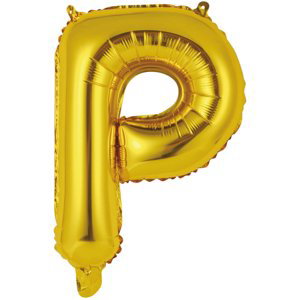 Písmeno P zlatý balónek 40 cm