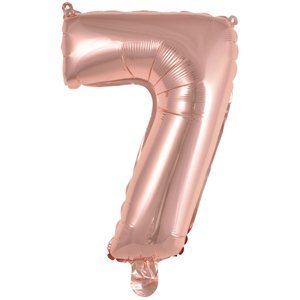 Balónek foliový narozeniny číslo 7 růžovo-zlaté 35 cm Amscan Balónek foliový narozeniny číslo 7 růžovo-zlaté 35 cm Amscan