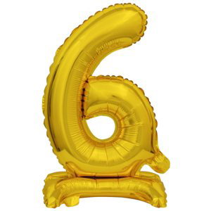 Balónek foliový narozeniny číslo 6 zlatý 38 cm Amscan Balónek foliový narozeniny číslo 6 zlatý 38 cm Amscan