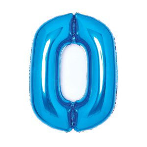 Balónek fóliový narozeniny číslo 0 modrý 66 cm Amscan Balónek fóliový narozeniny číslo 0 modrý 66 cm Amscan