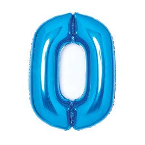 Balónek fóliový narozeniny číslo 0 modrý 66 cm Amscan Balónek fóliový narozeniny číslo 0 modrý 66 cm Amscan