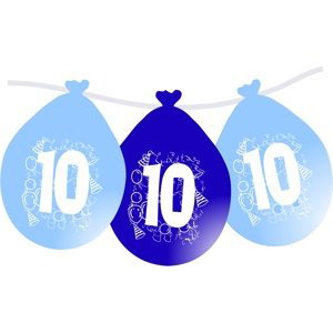 Balonky narozeniny číslo 10, visící 5ks modré balonky.cz Balonky narozeniny číslo 10, visící 5ks modré balonky.cz