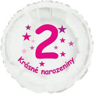 Krásné 2. narozeniny fóliový balónek kruh pro holky Balonky.cz Krásné 2. narozeniny fóliový balónek kruh pro holky Balonky.cz