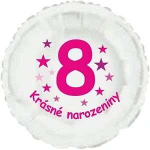 Krásné 8. narozeniny fóliový balónek kruh pro holky Balonky.cz Krásné 8. narozeniny fóliový balónek kruh pro holky Balonky.cz