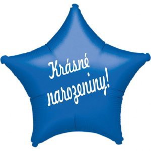 Fóliový balónek hvězda modrá Krásné narozeniny! Balonky.cz Fóliový balónek hvězda modrá Krásné narozeniny! Balonky.cz