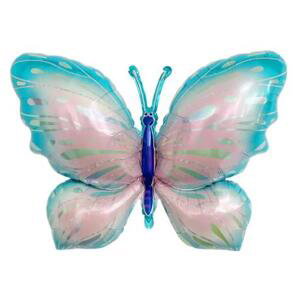 Motýl světle modro-růžový balónek 74 cm x 98 cm Motýl světle modro-růžový balónek 74 cm x 98 cm