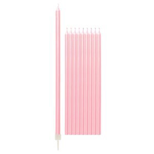 Dortové svíčky růžové perleťové 10 ks 15,5 cm Dortové svíčky růžové perleťové 10 ks 15,5 cm