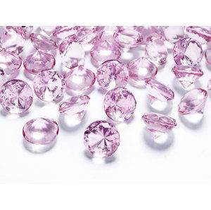 Diamanty pink 1,2cm 100ks