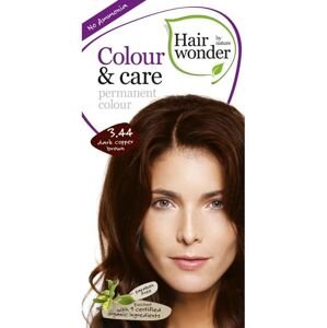 Hairwonder Barva TMAVĚ MĚDĚNÁ HNĚDÁ 3.44 přírodní dlouhotrvající BIO
