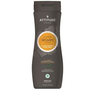Attitude Super leaves Přírodní pánský šampón & tělové mýdlo (2v1) s detoxikačním účinkem - normální vlasy 473ml