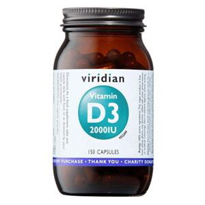 Viridian Vitamin D3 2000iu 150 kapslí