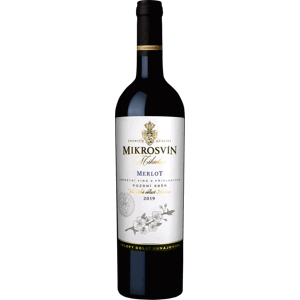 Mikrosvín Mikulov Merlot Flower line 2019, pozdní sběr,Mikrosvín Mikulov Merlot Flower line 2019, pozdní sběr