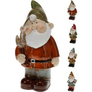 PROGARDEN Zahradní trpaslík porcelán 27 cm modrá čepice KO-252214150modr