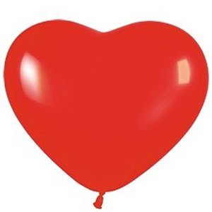 Balónek latexový srdce červené 26cm