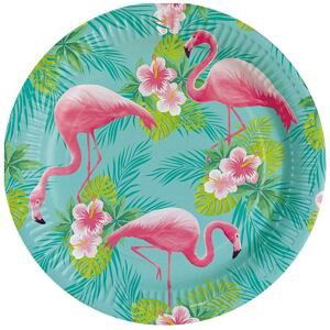 Flamingo Paradise - Talíře papírové 23cm 8ks