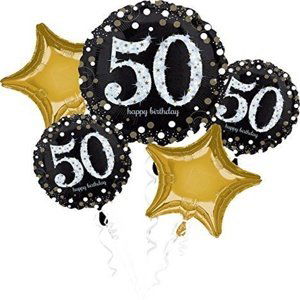 Balónkový buket "50. narozeniny" 5 ks