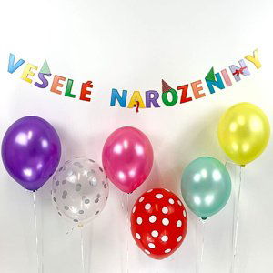 Girlanda Veselé narozeniny 80 cm