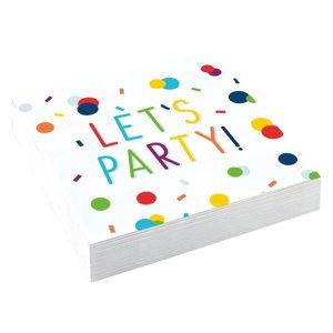 Narozeninová Let's party - Ubrousky  Konfety 25 x 25 cm 20 ks