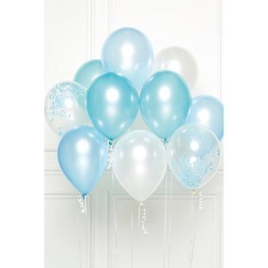 Balónkový buket latexový modrý 10 ks