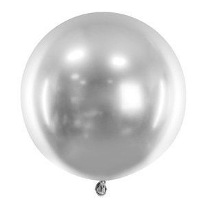 Balón latexový chromový stříbrný 60 cm 1 ks