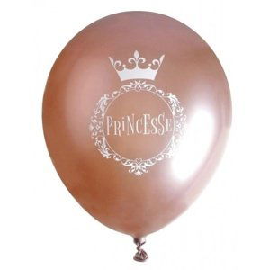 Princesse Rose Gold party - Balónky latexové chromové  30 cm 6 ks