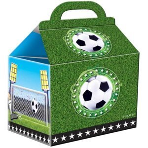 Fobalová party - Krabička na výslužku Fotbal 9,5x9,5cm 4 ks