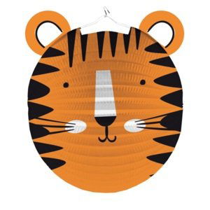 Lampion Animals kulatý papírový - Tygr 25 cm