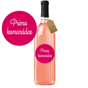 Dárkové víno "Prima kamarádce" – Rulandské modré rose 750 ml