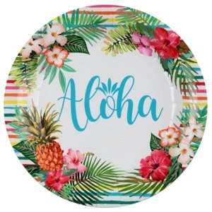 Aloha party - Talířky papírové 22,5 cm 10 ks