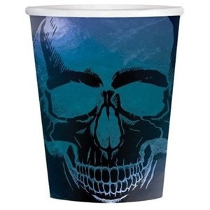 Halloween Death - Kelímky papírové Lebka 250 ml 8 ks