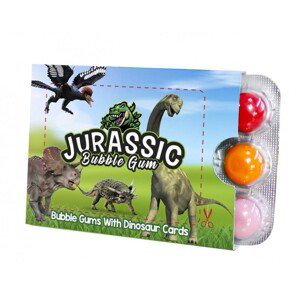 Dino party - Žvýkačky Jurassic s kartami dinosaurů 20 g