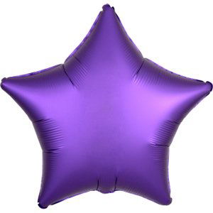 Balónek fóliový Hvězda saténová fialová 48 cm