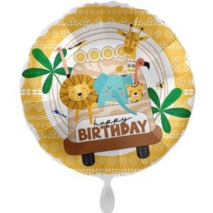 Balónek fóliový Safari Happy Birthday 43 cm