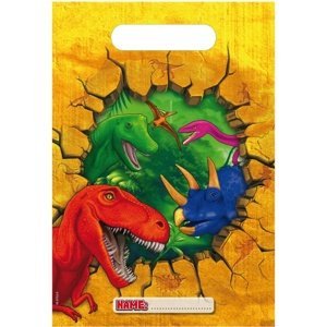 Taštičky dárkové plastové Dinosauři 6 ks