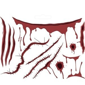 Halloween Horror - Tetování krvavé mix 13 ks