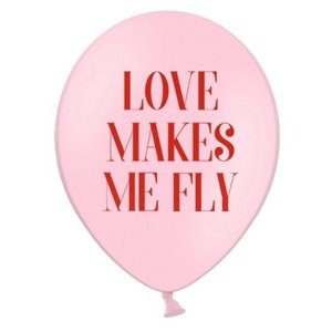 Balónek latexový Love makes my fly 30 cm 1 ks