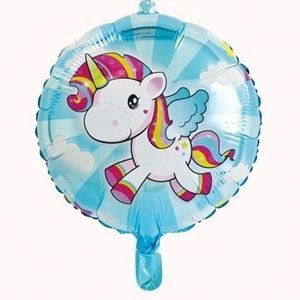 Balónek fóliový Jednorožec a mraky 45 cm