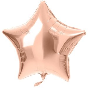 Balónek fóliový hvězda metalická Rose Gold 48cm