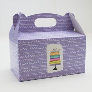 Krabička na zákusky Moje narozeniny dort fialová 20×13×11 cm 1ks