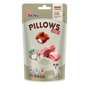 Akinu Pillows polštářky se slaninou a česnekem pro psy 80g