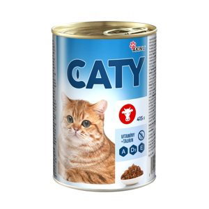 Caty Kousky v omáčce s hovězím pro kočky 415 g