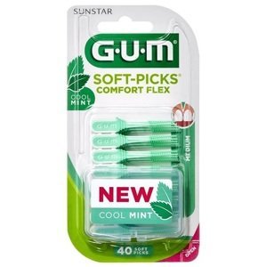 GUM Soft-Picks Comfort FLEX pogumovaná párátka MINT (medium), 40 ks