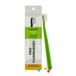 Herbadent Original FLOSS zubní kartáček kónickými vlákny - tmavě zelený (sáček)