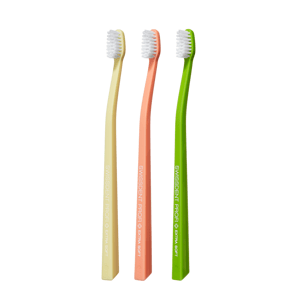Swissdent Gentle zubní kartáčky TICINO 3v1 X-soft (sv. žlutá, sv. oranžo, sv. zelená), 3ks