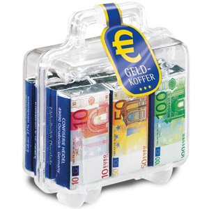 Kufřík s čokoládovými EURO bankovkami 33 g