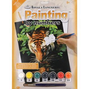 Malování podle čísel - Tygr u vody