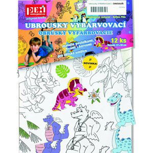 Ubrousky vybarvovací 12 ks dinosauři