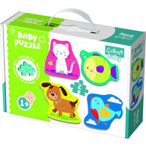 Puzzle baby zvířátka 2 ks v krabici